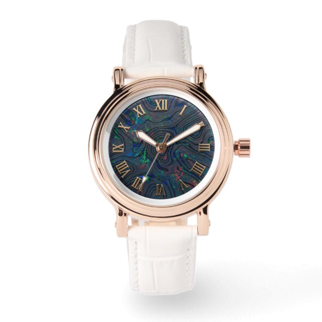 Montre avec cadran de style Opale Noire (Recto)