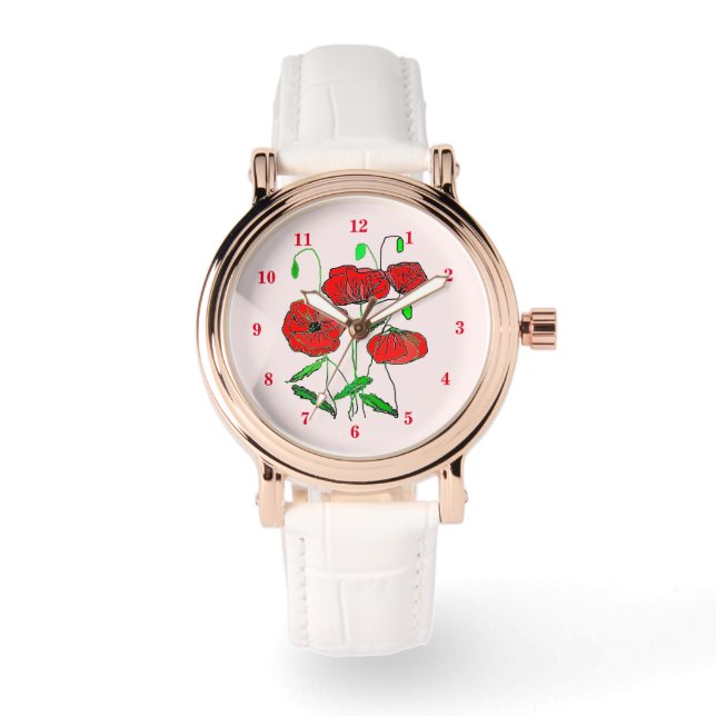 Montre avec Coquelicots (Recto)