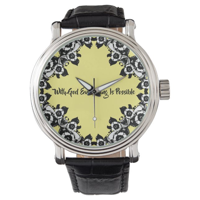 Montre Avec Dieu, Tout Est Possible Citations Bibliques (devant)