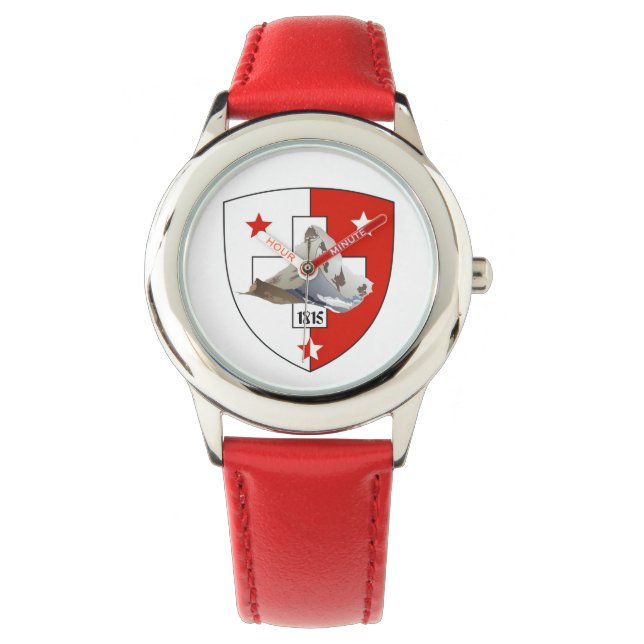 Montre avec le projet suisse de Valais (devant)