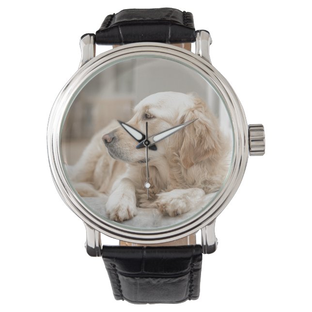 Montre avec l'image de Golden Retriever (devant)