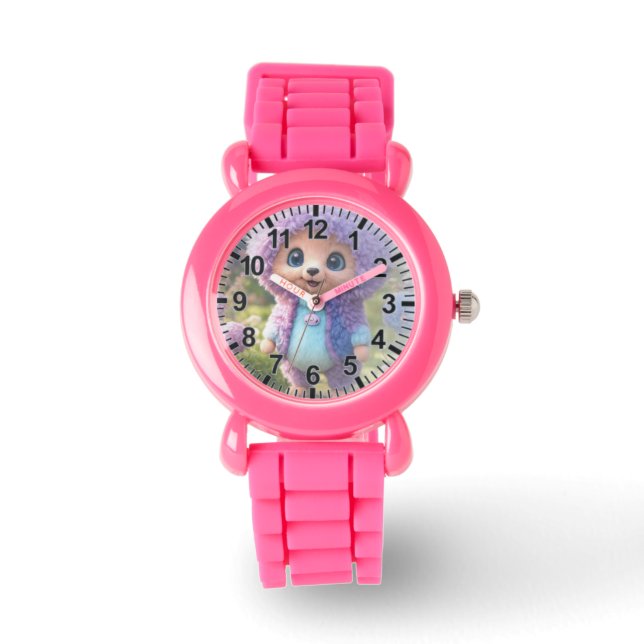 Montre avec poupée bébé design pour enfants (Recto)