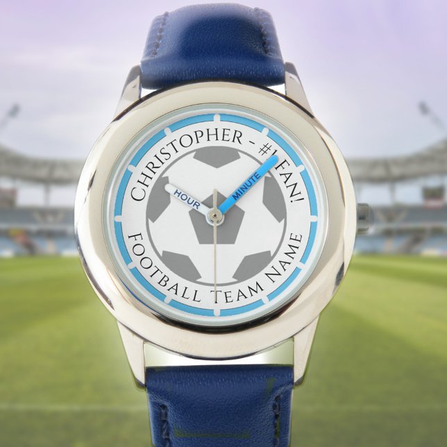 Montre avec votre nom et le nom de l'équipe de foo (Créateur téléchargé)