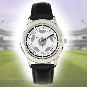 Montre avec votre nom et le nom de l'équipe de foo