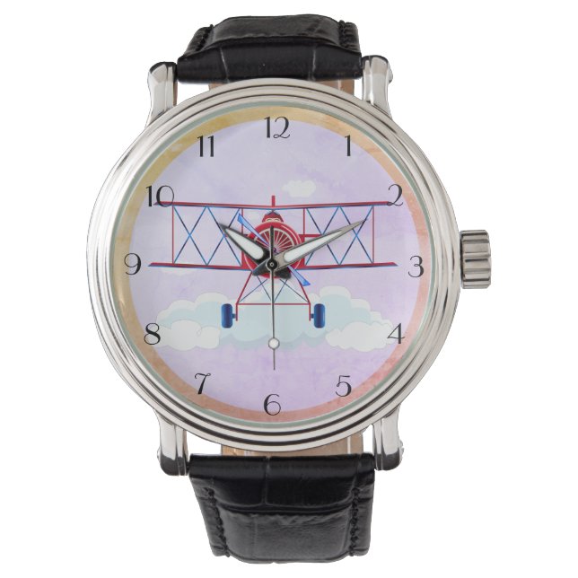 Montre Avion vintage Avion Aviateur (devant)