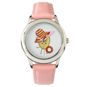 Montre Avocado beach girl avec casquette de soleil et ann