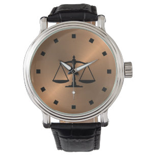 Montre Avocat en or métallique