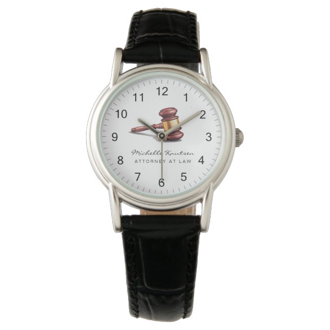Montre Avocat professionnel Procureur luxe Noir (devant)
