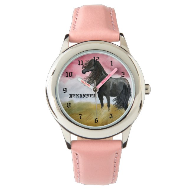 Montre Awesome Horse Watercolor Watch (devant)