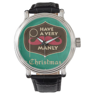 Montre Ayez une sangle en cuir Vintage de Noël très mascu