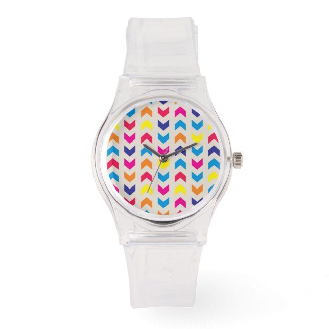 Montre Aztec Chevron coloré (Recto)