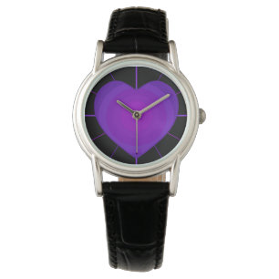 Montre B&W Purple Hearts Beating