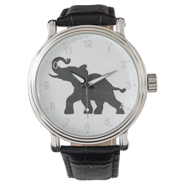 Montre Baby Elephant courant silhouette (devant)