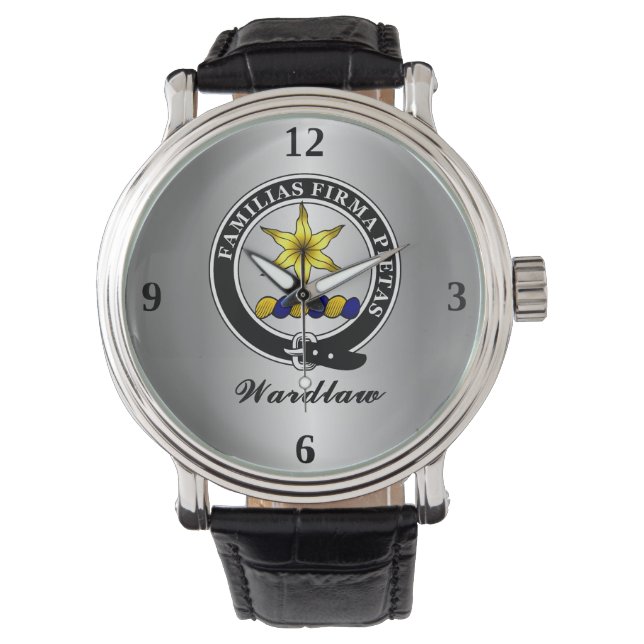 Montre Badge de clan Wardlaw personnalisée (devant)