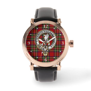 Montre Badge et tartan du clan Stewart