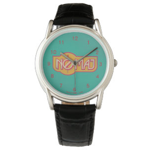 Montre Badge rouge et jaune NO-MAJ™