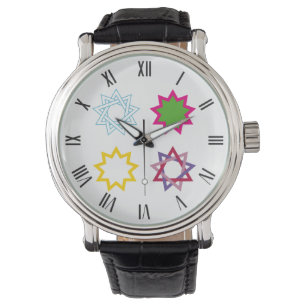 Montre Bahai neuf pointes étoile 4 options multicolores m