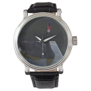 Montre Baignade De Cygne Noir Dans L'Étang Dimensionnel,