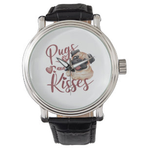 Montre baiser de chien .Carlins & baisers Aquarelle Tee