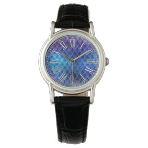 Montre Balances Dragon Bleues et Argent