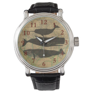 Montre Baleine antique Vie marine