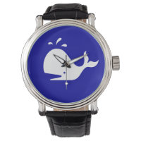 Baleine blanche sur bleu