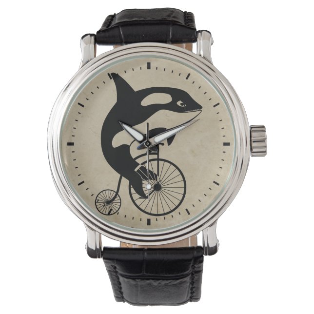 Montre Baleine tueuse sur vélo Vintage (devant)