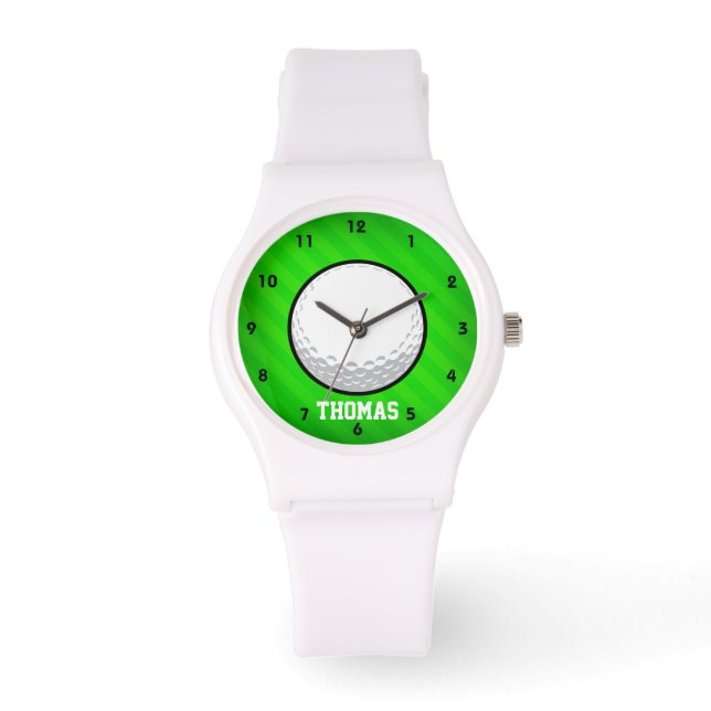 Montre Ball de golf ; Neon Green Strips (Recto)