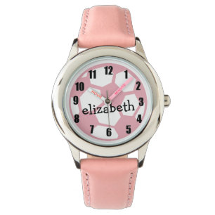 Montre Balle de soccer rose