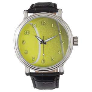 Montre Balle de tennis avec Neon Yellow Numéros Wristwatc