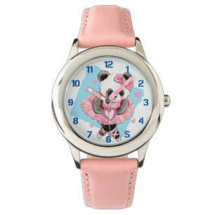 Montre Ballerina Panda Pink Heart Kids