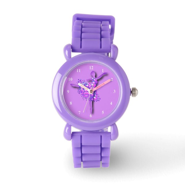 Montre Ballerina Violet Watch Ballet Danseuse Femme (Recto)