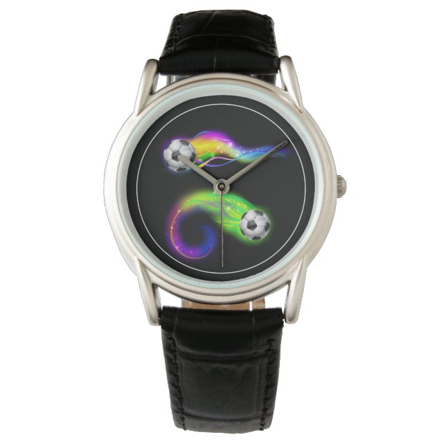 Montre Ballons de soccer classique pour hommes (devant)