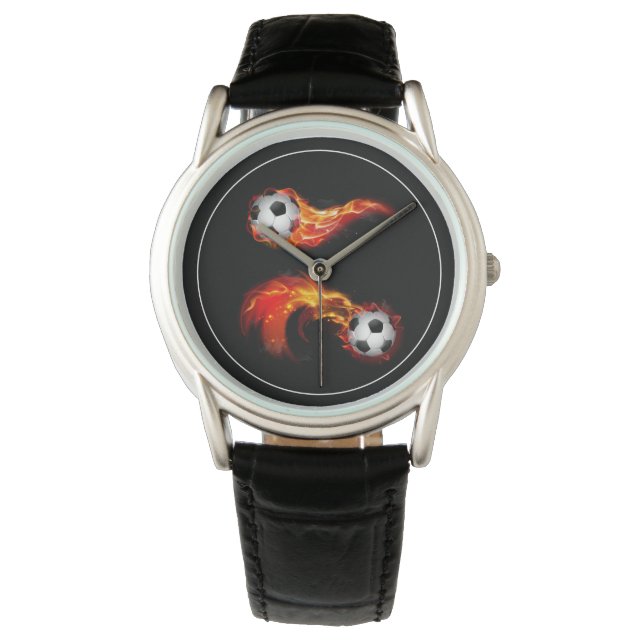 Montre Ballons de soccer classique pour hommes (devant)
