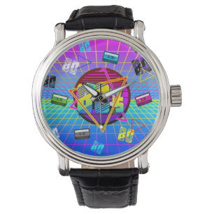 MONTRE BANDE CASSETTE RÉTRO OLD SCHOOL DES ANNÉES 80