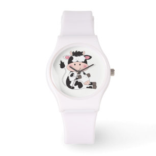 Montre Bande dessinée mignonne de vache à bébé