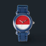 Montre Bande rouge<br><div class="desc">motif à thème de Noël à rayures rouges.</div>