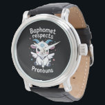 Montre Baphomet transgenre Respecte Pronouns Trans Pride<br><div class="desc">Baphomet transgenre Respecte Pronouns Trans Pride</div>