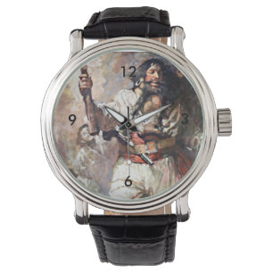 Montre Barbe Noire sur feu pirate hantée art Vintage
