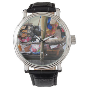 Montre Barbecue de viande de crocodile ... Thaïlande Stre