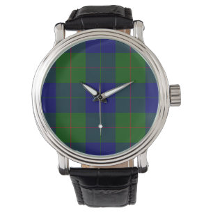 Montre Barclay clan tartan bleu vert plaid
