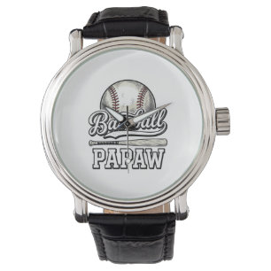 Montre Baseball Papaw Gravure Vintage T-Shirt Design_1