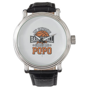 Montre Basketball Popo Drôle Vintage Design Sportif_1