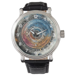 Montre Batik futuriste Art cosmique - Design spatial