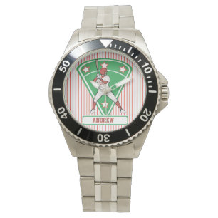Montre Batteur de baseball Star Red