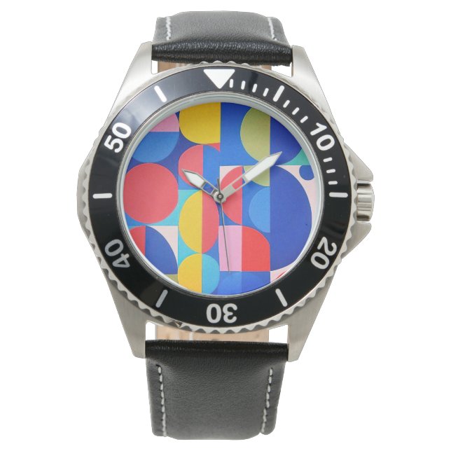 Montre Bauhaus Abstrait (devant)