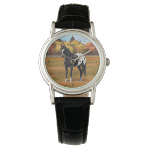Montre Beau Appaloosa Noir Quarter Horse Stallion