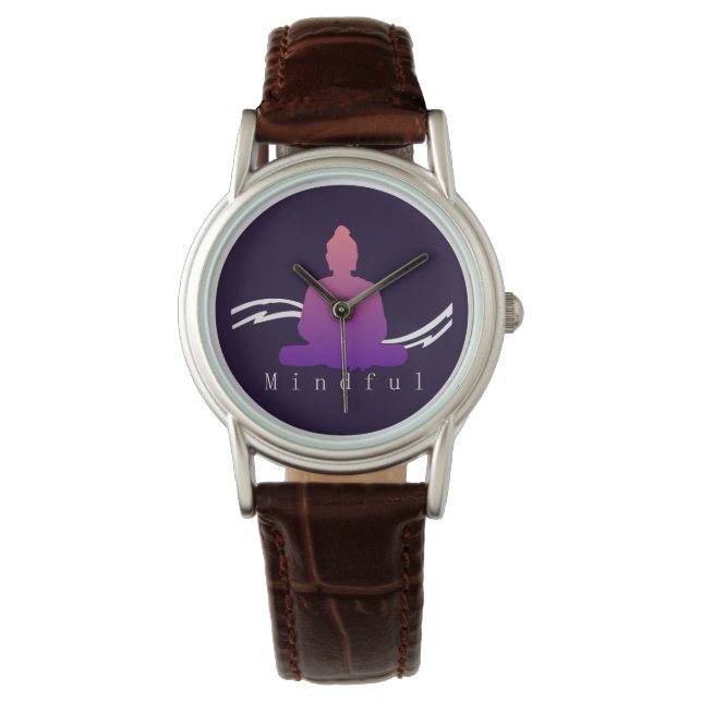 Montre Beau Bouddha "Mindful". (devant)
