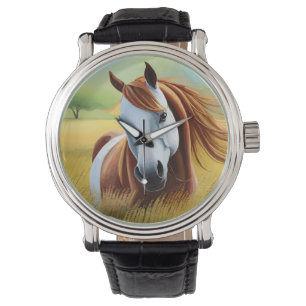 Montre Beau cheval dans le paysage