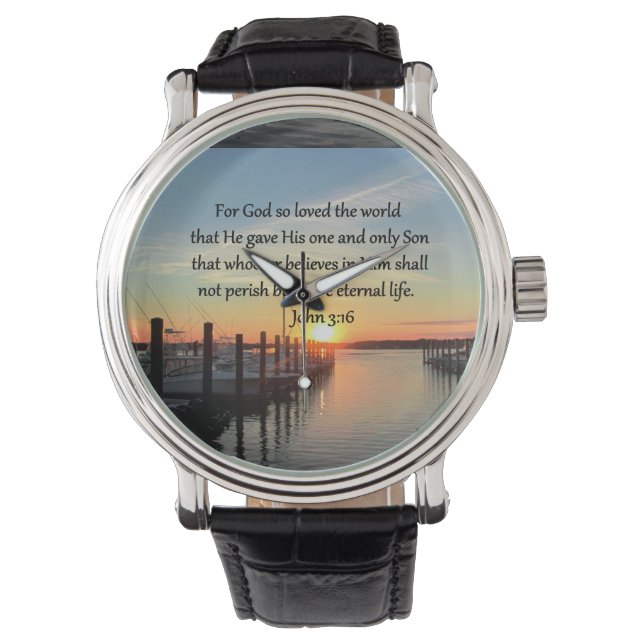 MONTRE BEAU JOHN 3:16 SUNSET PHOTO DESIGN (devant)